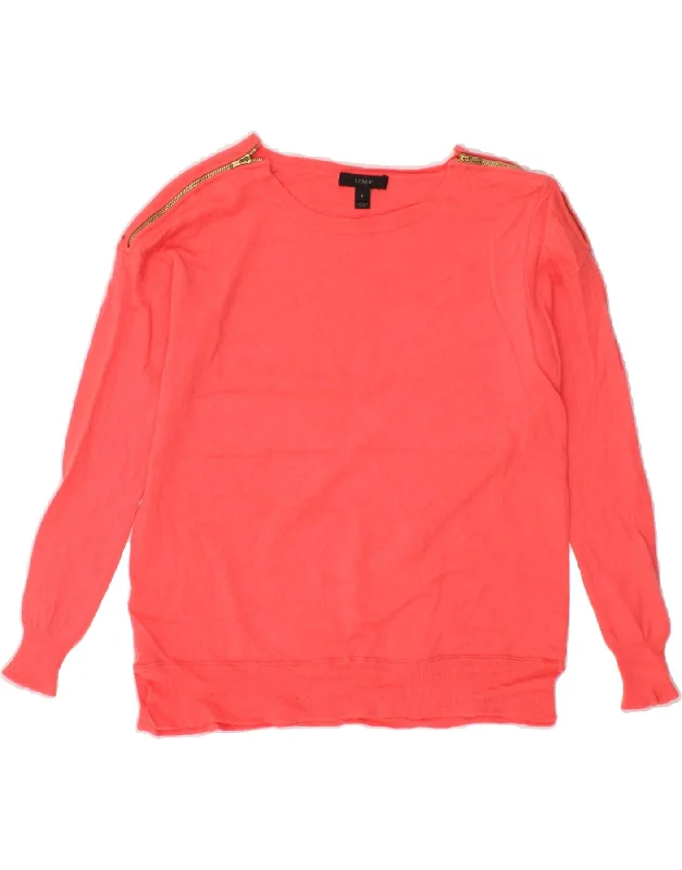 J. CREW Womens Boat Neck Jumper Sweater UK 10 Small Pink Notch Collar Peter Pan Collar Cowl Neck J. CREW Womens Boat Neck Jumper Sweater UK 10 Small Pink Notch Collar Peter Pan Collar Cowl Neck