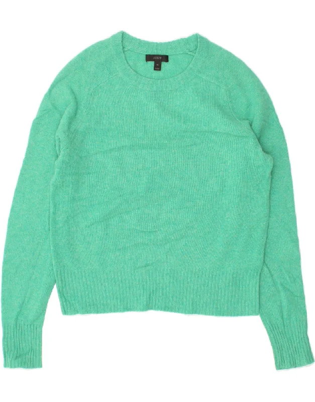 J. CREW Womens Boat Neck Jumper Sweater UK 12 Medium Green Wool Print Jacquard Patchwork J. CREW Womens Boat Neck Jumper Sweater UK 12 Medium Green Wool Print Jacquard Patchwork