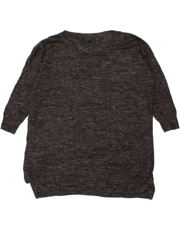 J. CREW Womens Oversized 3/4 Sleeve Boat Neck Jumper Sweater UK 6 XS Grey Fitted Loose Oversized J. CREW Womens Oversized 3/4 Sleeve Boat Neck Jumper Sweater UK 6 XS Grey Fitted Loose Oversized