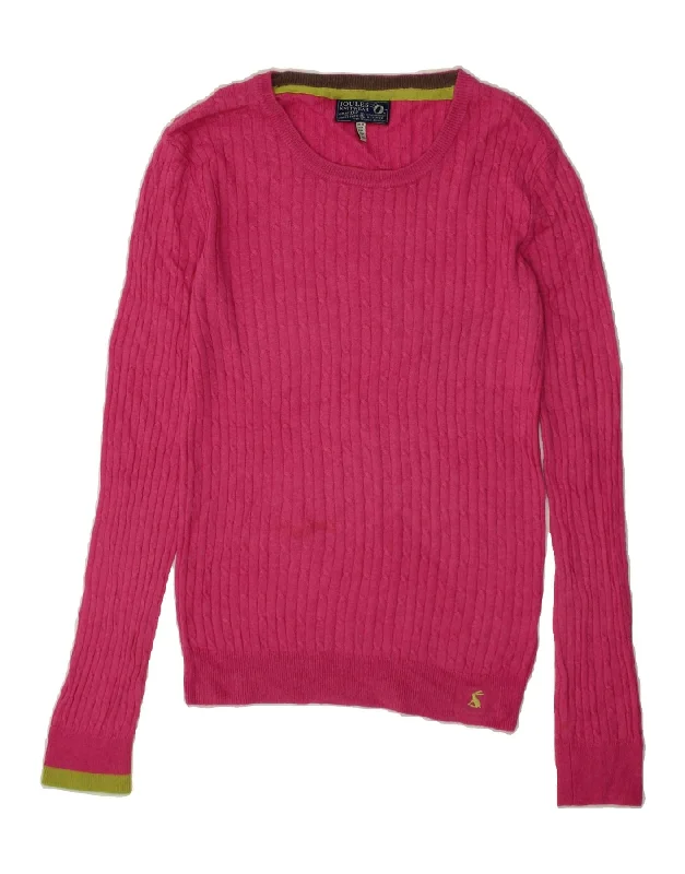JULES Womens Boat Neck Jumper Sweater UK 10 Small Pink Polyamide Machine Wash Dry Clean Hand Wash JULES Womens Boat Neck Jumper Sweater UK 10 Small Pink Polyamide Machine Wash Dry Clean Hand Wash