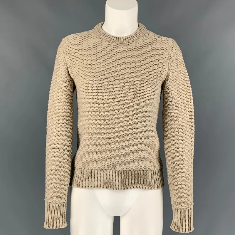 LOUIS VUITTON Size M Oatmeal Knitted Wool / Cashmere Sweater