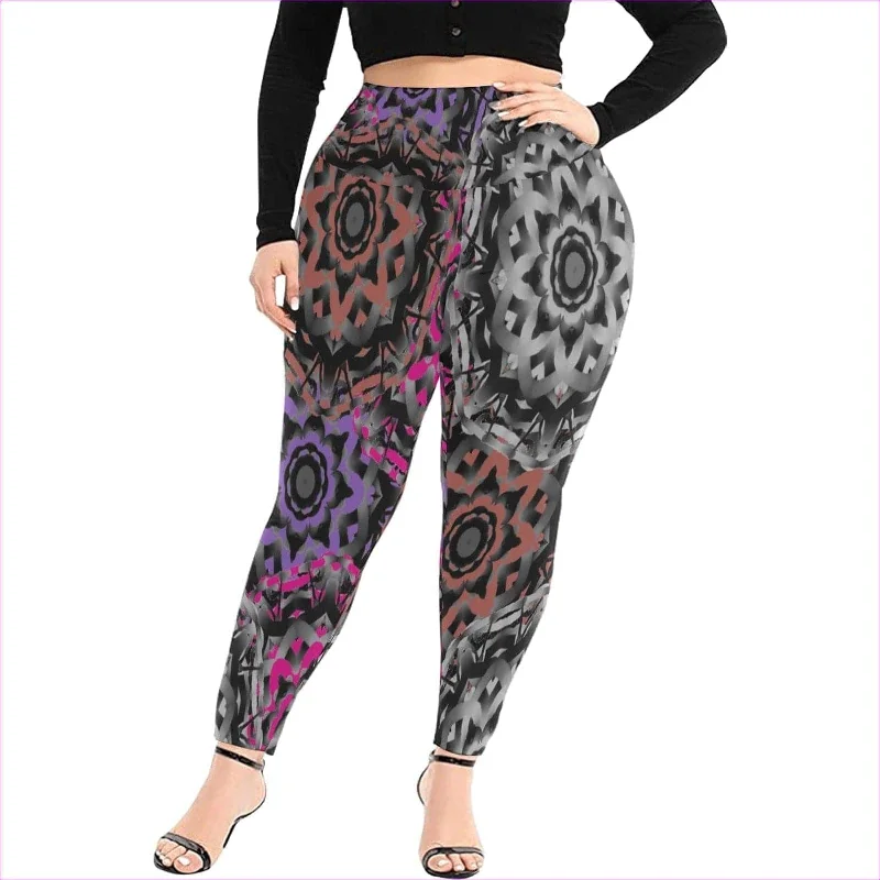 Mandala Graffiti Womens High Waist Leggings Voluptuous (+) Plus Size Stylish Camo Print Leggings Mandala Graffiti Womens High Waist Leggings Voluptuous (+) Plus Size Stylish Camo Print Leggings