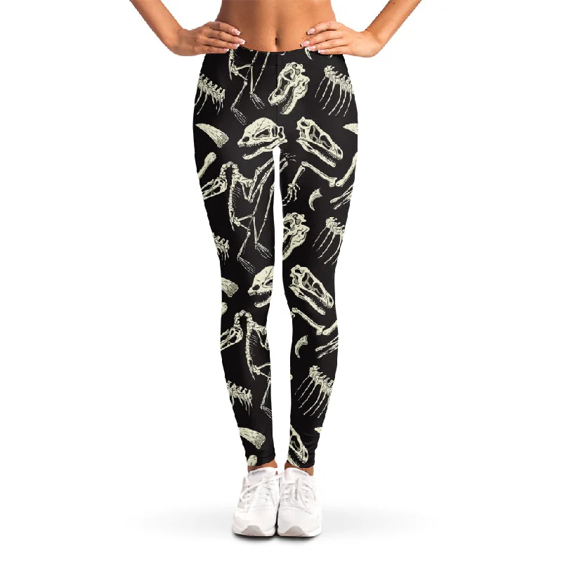 Monochrome Dinosaur Fossil Pattern Print Women's Leggings Fashionable Plus-Size Activewear Monochrome Dinosaur Fossil Pattern Print Women's Leggings Fashionable Plus-Size Activewear