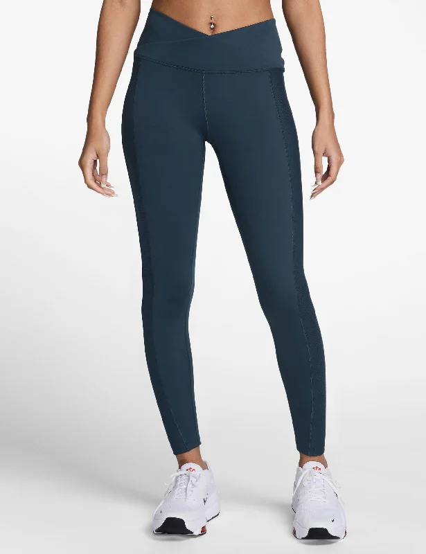 One Wrap High Waisted 7/8 Leggings - Armory Navy/White Fashionable Minimal Active Leggings One Wrap High Waisted 7/8 Leggings - Armory Navy/White Fashionable Minimal Active Leggings
