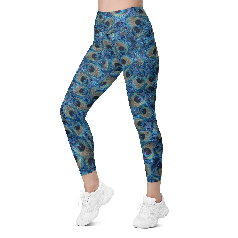 ELEVATED ESSENTIALS, THE PERFECT SIDE POCKET LEGGING PRETTY AS A PEACOCK Trendy Cut-Out Activewear Leggings ELEVATED ESSENTIALS, THE PERFECT SIDE POCKET LEGGING PRETTY AS A PEACOCK Trendy Cut-Out Activewear Leggings