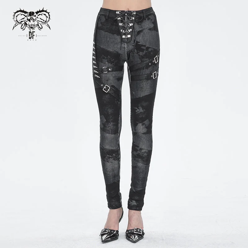 PT24001 Women cloud point stretchy cracked knit leather leggings Casual Sporty Leggings PT24001 Women cloud point stretchy cracked knit leather leggings Casual Sporty Leggings