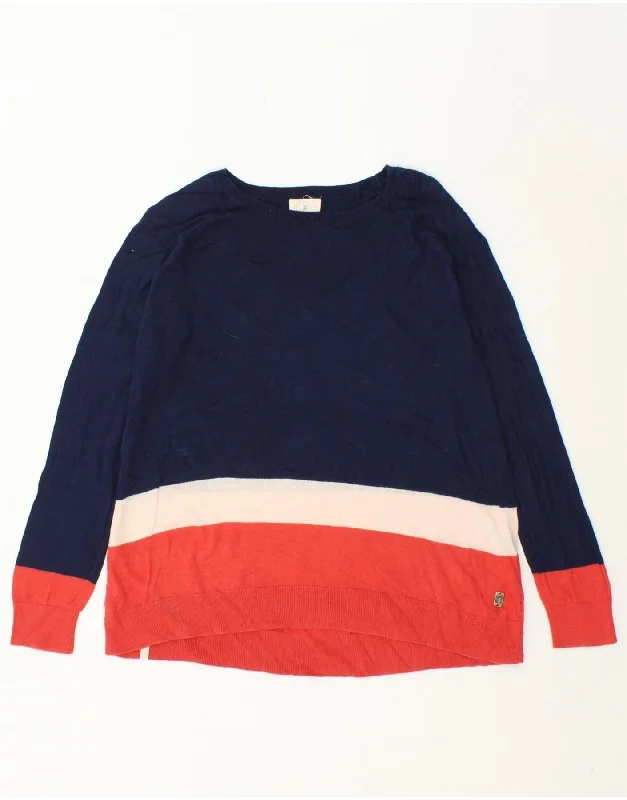 QUIKSILVER Womens Boat Neck Jumper Sweater UK 16 Large Blue Colourblock Anti-Pilling Anti-Shrink Durable QUIKSILVER Womens Boat Neck Jumper Sweater UK 16 Large Blue Colourblock Anti-Pilling Anti-Shrink Durable