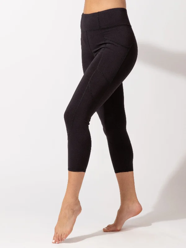 Rita Pocket High Rise Crop Sport Legging 21" Chic Printed Yoga Pants