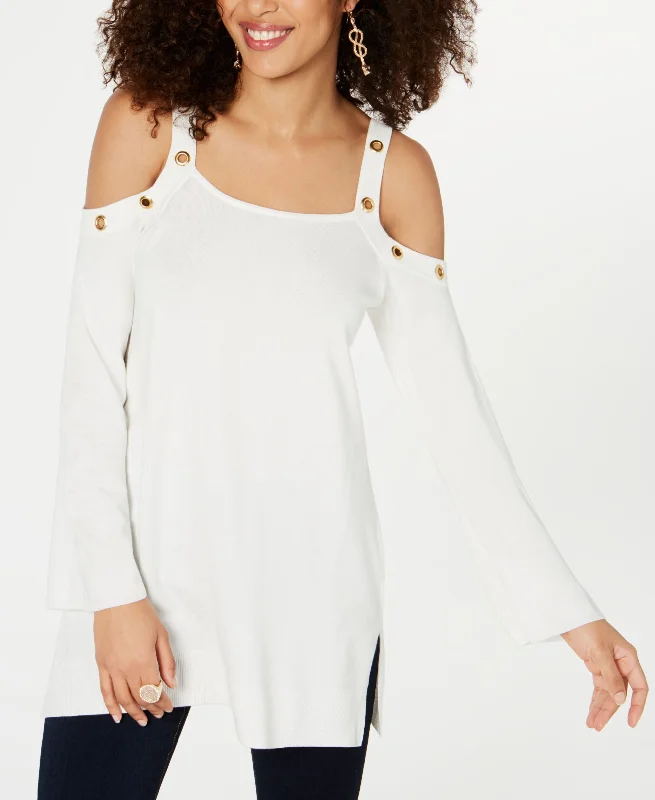 Thalia Sodi Embellished Cold Shoulder Sweater Hooded Sweater Collared Sweater Shawl Collar Thalia Sodi Embellished Cold Shoulder Sweater Hooded Sweater Collared Sweater Shawl Collar