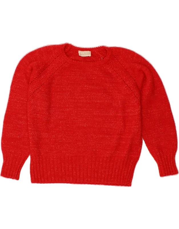 VINTAGE Womens Crop Boat Neck Jumper Sweater IT 48 XL Red Nylon Fleece Sweater Nylon Polyester VINTAGE Womens Crop Boat Neck Jumper Sweater IT 48 XL Red Nylon Fleece Sweater Nylon Polyester