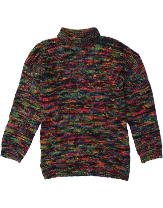 VINTAGE Womens Roll Neck Jumper Sweater UK 16 Large Multicoloured Flecked Cashmere Blend Cotton Blend Poly Blend VINTAGE Womens Roll Neck Jumper Sweater UK 16 Large Multicoloured Flecked Cashmere Blend Cotton Blend Poly Blend