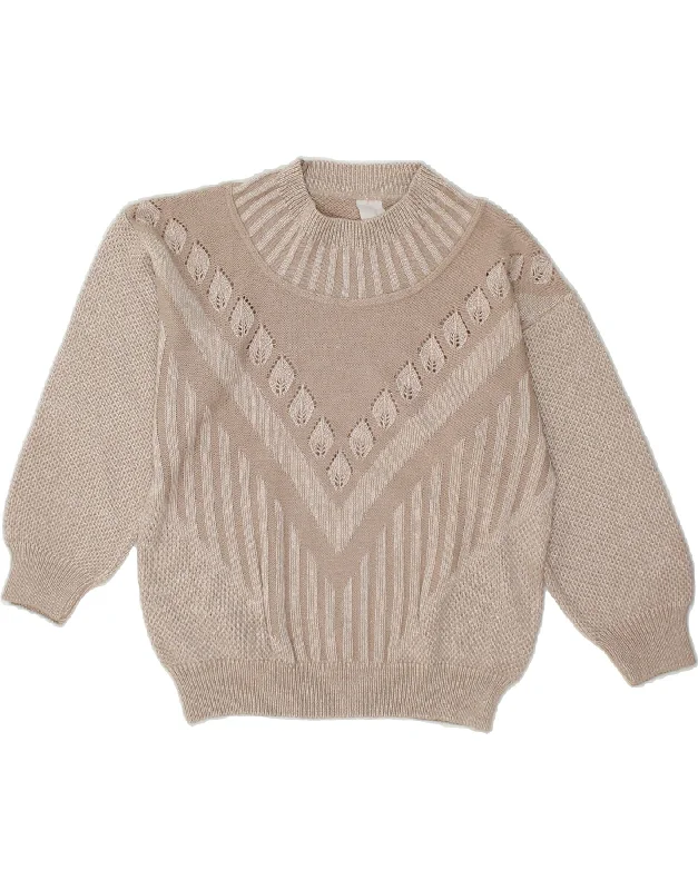 VINTAGE Womens Turtle Neck Jumper Sweater IT 46/48 Large Grey Zippered Front Buttoned Front Snap Front VINTAGE Womens Turtle Neck Jumper Sweater IT 46/48 Large Grey Zippered Front Buttoned Front Snap Front