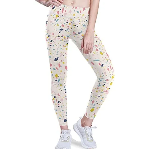 visesunny High Waist Yoga Pants with Pockets Colored Terrazzo Pattern Buttery Soft Tummy Control Running Workout Pants 4 Way Stretch Pocket Leggings Stylish Printed Sport Leggings visesunny High Waist Yoga Pants with Pockets Colored Terrazzo Pattern Buttery Soft Tummy Control Running Workout Pants 4 Way Stretch Pocket Leggings Stylish Printed Sport Leggings