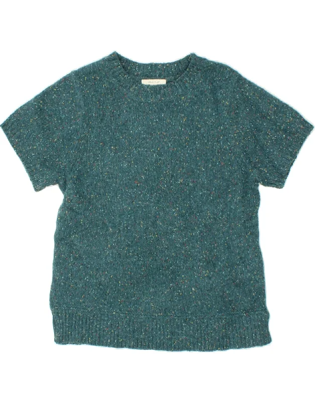 WHITE STUFF Womens Crew Neck Jumper Sweater UK 10 Small Green Flecked Cashmere Blend Cotton Blend Poly Blend WHITE STUFF Womens Crew Neck Jumper Sweater UK 10 Small Green Flecked Cashmere Blend Cotton Blend Poly Blend