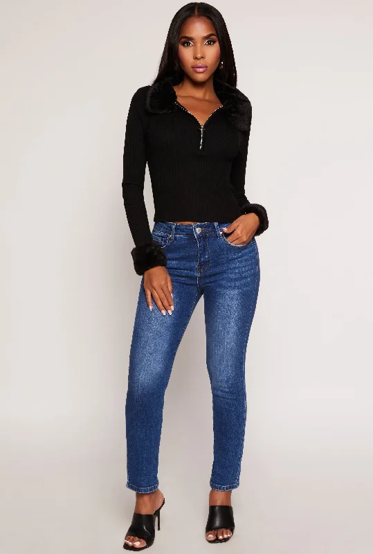 WAX Whiskered Straight Leg Jeans