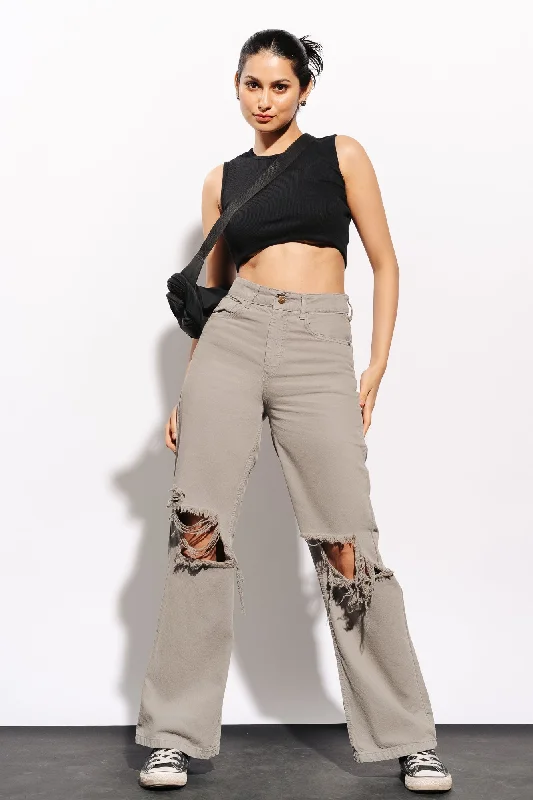 Retreat Distress Wide Leg Jeans