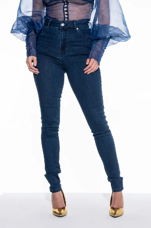 FLEX-FIT HIGH WAISTED SUPER STRETCHY SKINNY JEANS