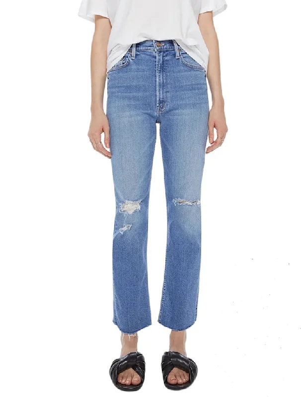 Highwaist Rider Ankle Fray Jeans - MOTHER