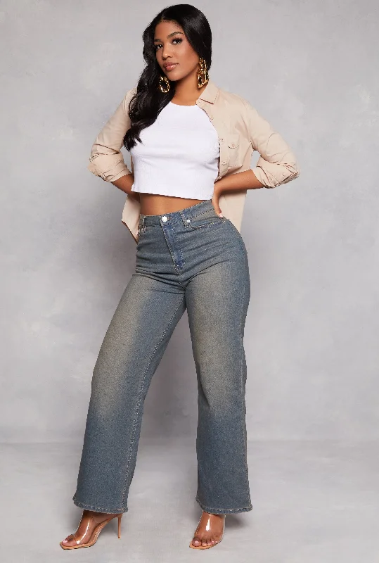 Almost Famous High Waist Wide Leg Jeans