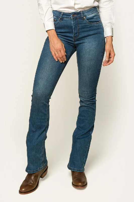 Penny Womens High-Rise Bootleg Jeans - Vintage Blue Wash