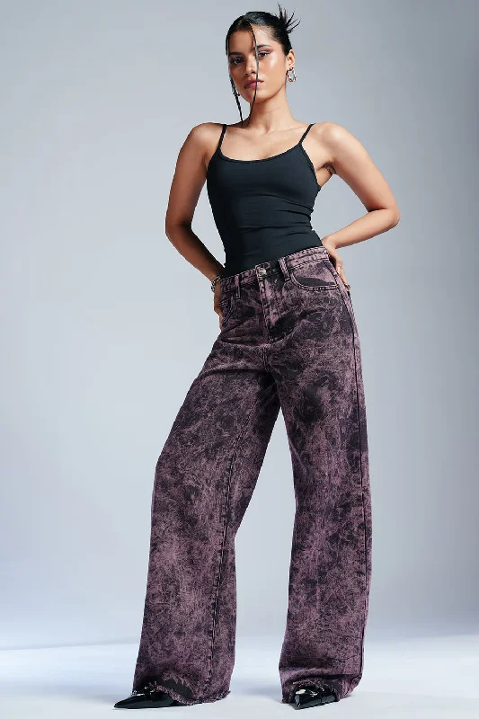 Purple Frenzy Straight Fit Jeans