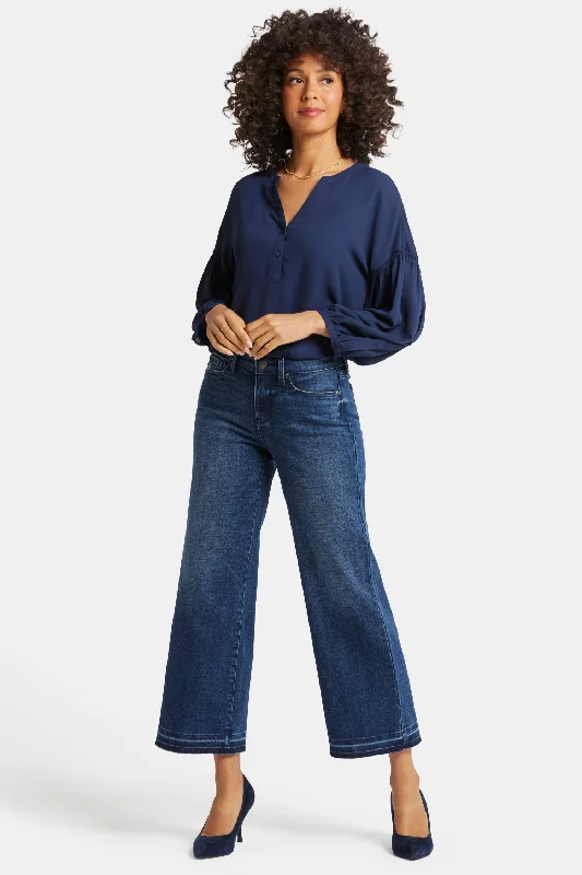 Teresa Wide Leg Ankle Jeans - Moonlight