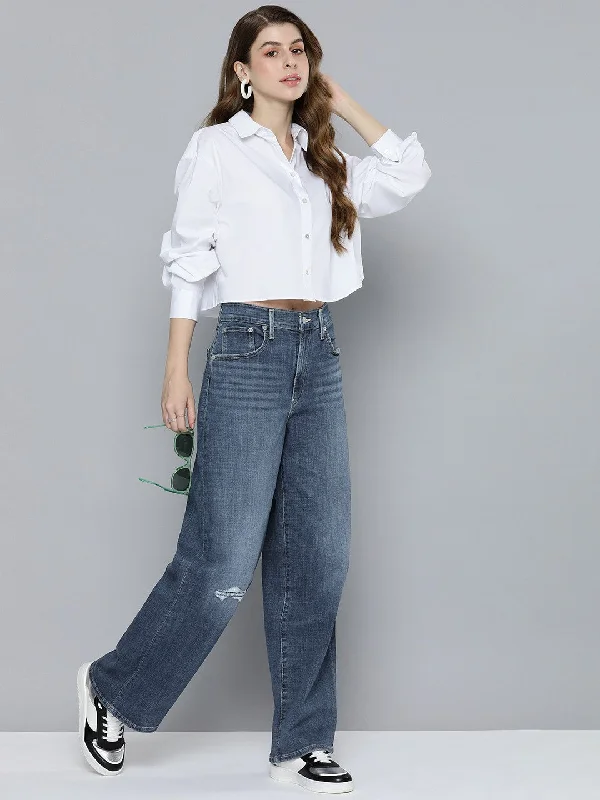 Women's High Rise Wide Leg Jeans