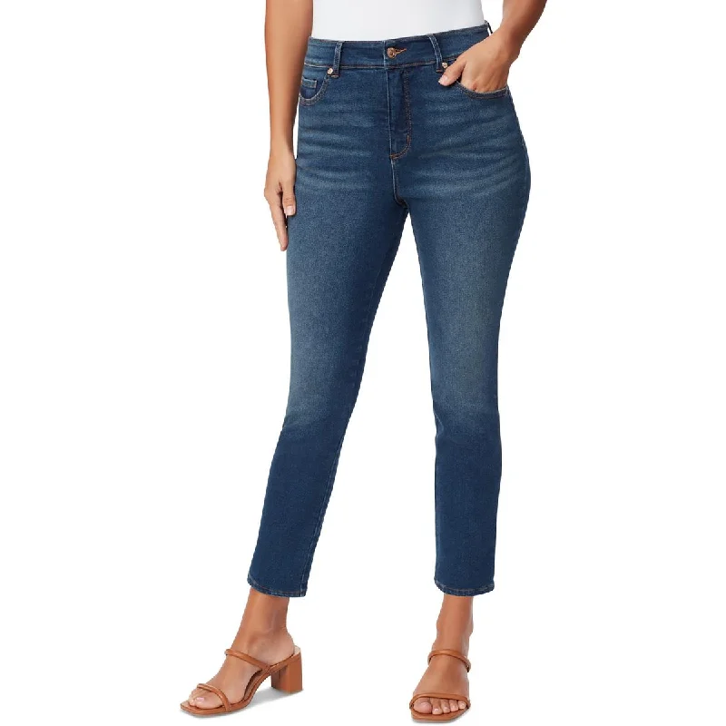 Gloria Vanderbilt Womens Anywhere High Rise Whisker Wash Skinny Jeans Stylish High-Waist Skinny Denim