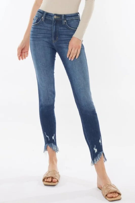 Florence High Waist Cropped Jeans Stylish High-Waisted Denim