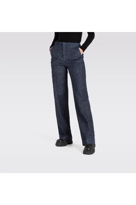 Mac Jeans Lynet High Waist Wide Leg Denim 5822-90-0361 | D683 Fashion Rinsed Cozy Wide-Legged Jeans