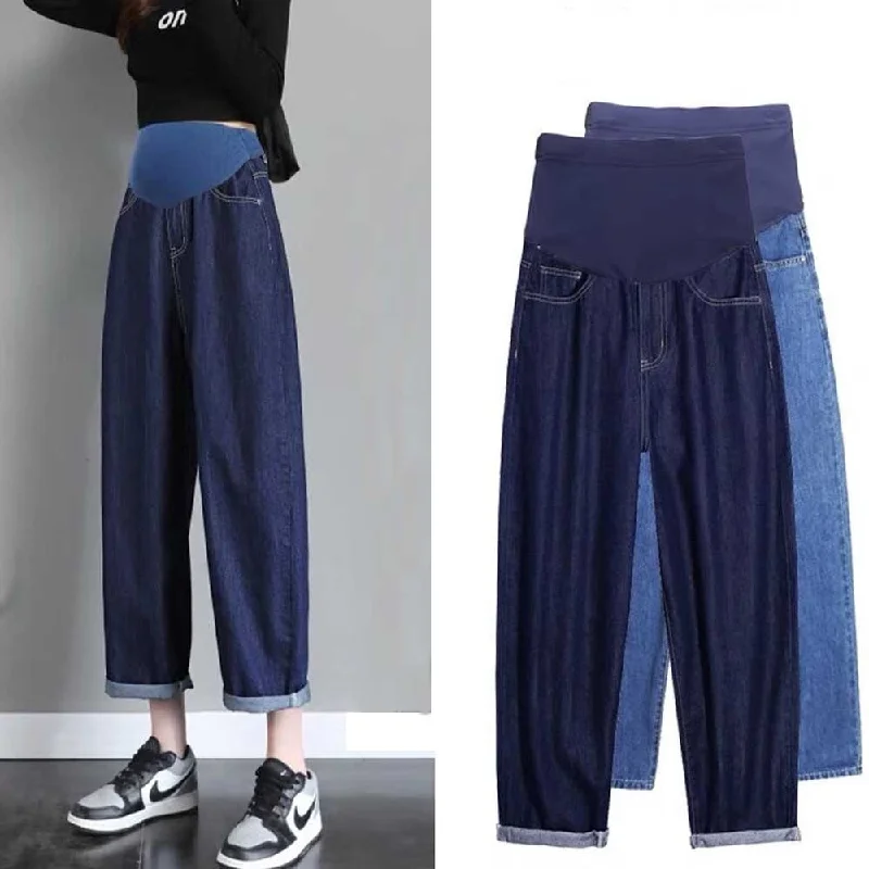 Pregnancy Jean Pants Maternity Jeans for Pregnant Women High Waist Trousers Lady Plus Size Loose Denim Pant Clothes Comfortable Mid-Rise Jeans Pregnancy Jean Pants Maternity Jeans for Pregnant Women High Waist Trousers Lady Plus Size Loose Denim Pant Clothes Comfortable Mid-Rise Jeans