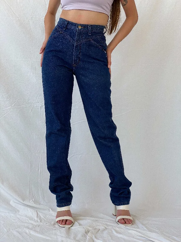 Vintage 90s Rocky Mountains Jeans Chic Ripped Jeans