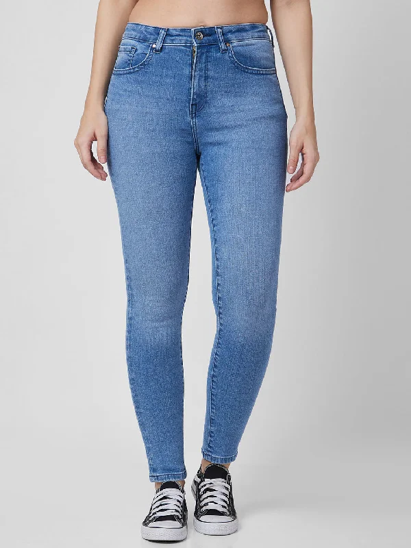 Spykar Women Skinny Fit High-Rise Heavy Fade Stretchable Jeans Fashionable Vintage Wash Jeans Spykar Women Skinny Fit High-Rise Heavy Fade Stretchable Jeans Fashionable Vintage Wash Jeans